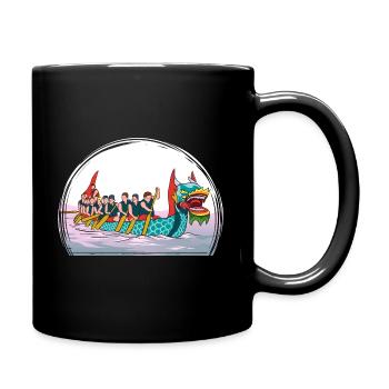 Drachenboot, Paddeln, Geschenk, Vikinger, China - Tasse einfarbig - Schwarz - Rechts