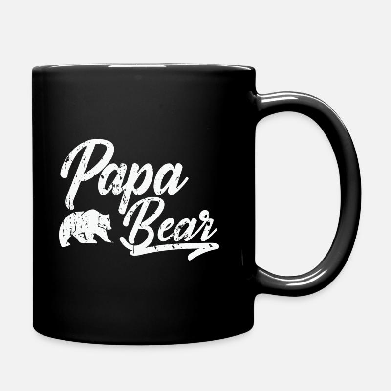 Papa Bear - Tasse einfarbig - Schwarz