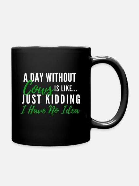 Kuh - Tasse einfarbig - Schwarz