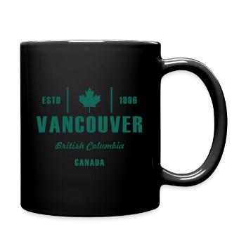 Vancouver canada gift flag Canadian - Full Colour Mug - black - Right