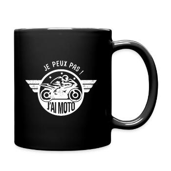 I can't I have motorcycle gift motorcycle bike humor - Full Colour Mug - black - Right