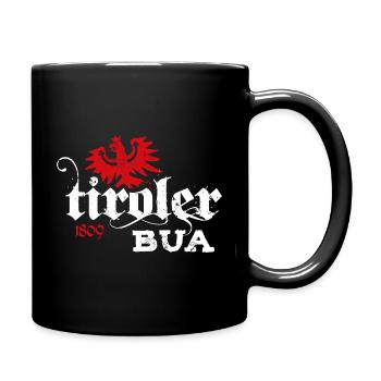 Tiroler Bua Bekleidung Tirol Adler Wappen 1809 - Tasse einfarbig - Schwarz - Rechts