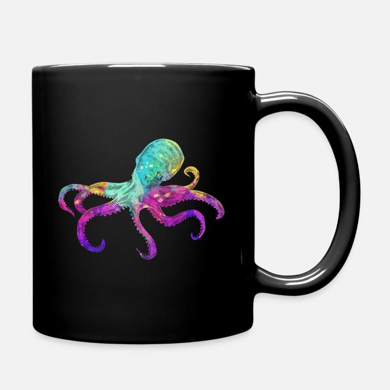 Pieuvres colorées Art de l’océan - Mug uni - noir
