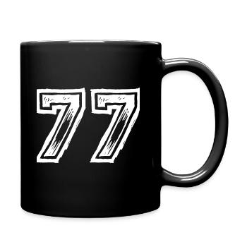 77 nombre de maillots - Mug uni - noir - Droite