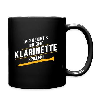 Klarinette Instrument Orchester - Tasse einfarbig - Schwarz - Rechts