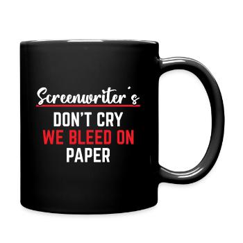 Screenwriter We Bleed on Paper - Full Colour Mug - black - Right