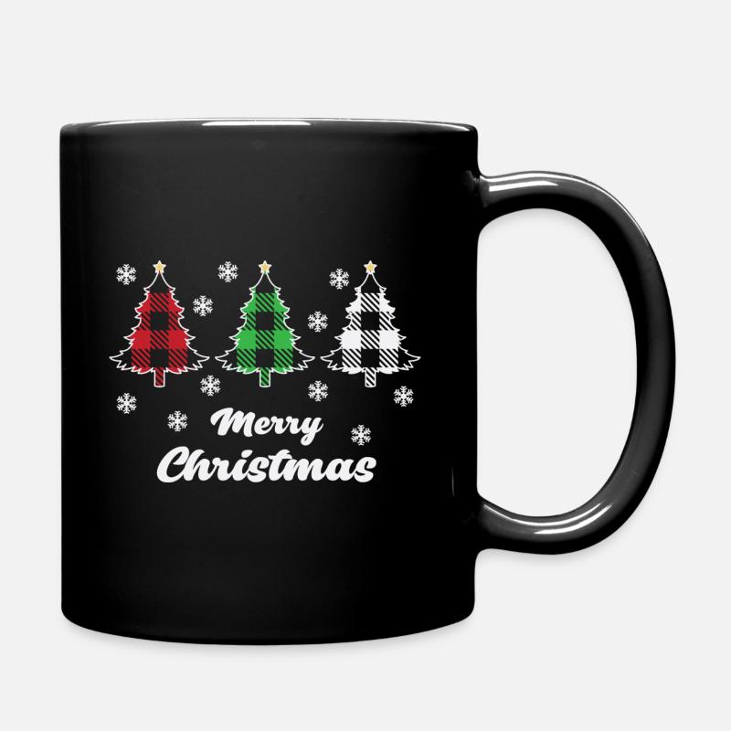 merry christmas Weihnachtsbaum Geschenk - Tasse einfarbig - Schwarz