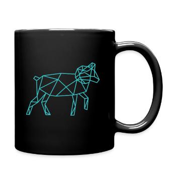 Sheep Geometric Line - Full Colour Mug - black - Right