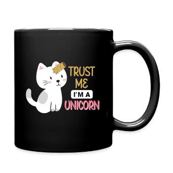 Trust Me I'm A Unicorn Kawaii Cat Unicorn - Tasse einfarbig - Schwarz - Rechts