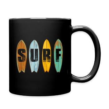 Surfer shirt Surf - Surfen, Surfing, Surfboards - Full Colour Mug - black - Right