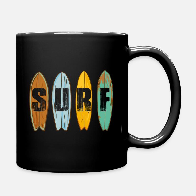 Surfer shirt Surf - Surfen, Surfing, Surfboards - Tasse einfarbig - Schwarz