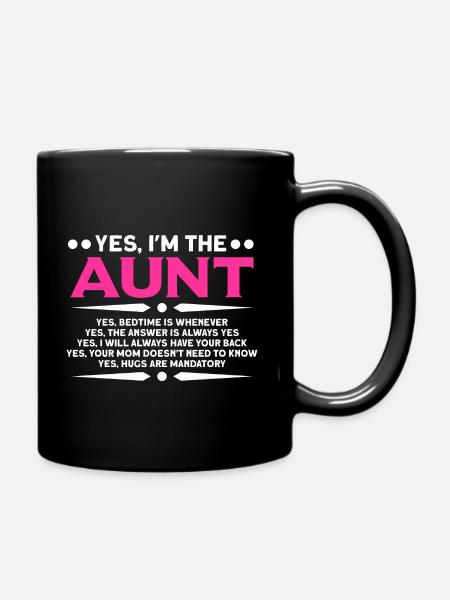 Aunt Aunt Aunt Gift - Full Colour Mug - black