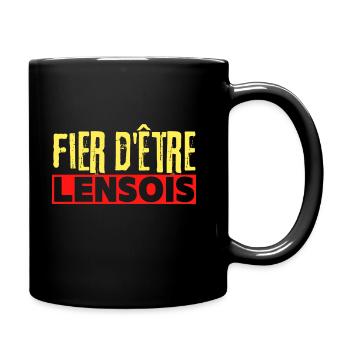Lens Football supporter Lensois fier foot sang or - Mug uni - noir - Droite