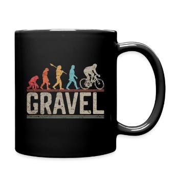 Ride Gravel Bike Evolution of Man Funny Bicycle - Full Colour Mug - black - Right