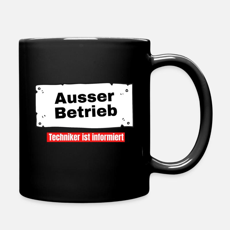 Ausser Betrieb - Tasse einfarbig - Schwarz