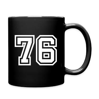 76 number symbol - Full Colour Mug - black - Right