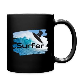 Surfer - Tasse einfarbig - Schwarz - Rechts