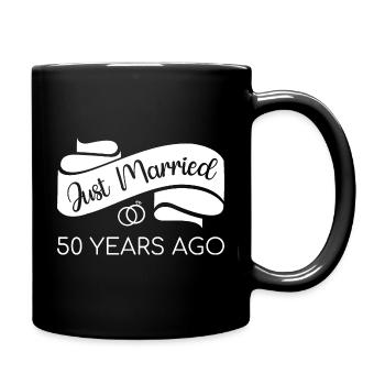Gerade vor 50 Jahren geheiratet V - Tasse einfarbig - Schwarz - Rechts