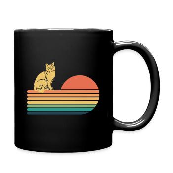 Burmilla Cat Rétro Vintage - Mug uni - noir - Droite