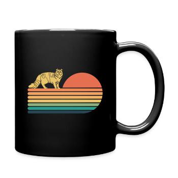 American Curl Cat Retro Vintage - Mug uni - noir - Droite