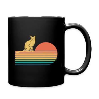 Siam Katze Retro Vintage - Tasse einfarbig - Schwarz - Rechts