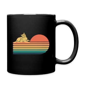 Bombay Cat Retro Vintage - Mug uni - noir - Droite