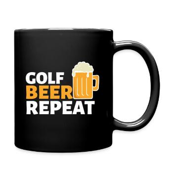 RÉPÉTER LA BIÈRE DE GOLF - Mug uni - noir - Droite