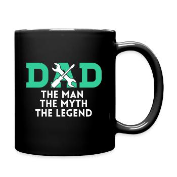 PAPA DER MAN DER MYTHOS DIE LEGENDE - Tasse einfarbig - Schwarz - Rechts