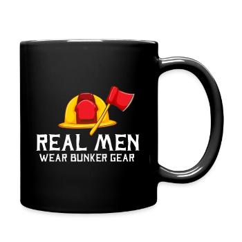 De vrais hommes portent un équipement de bunker pompier Rett - Mug uni - noir - Droite