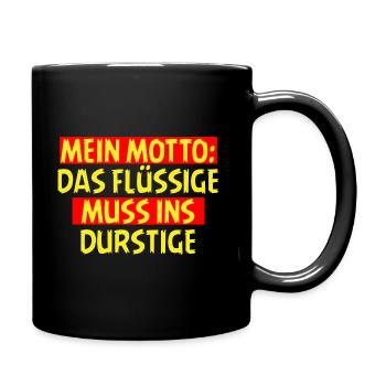 SSW136 MEIN MOTTO - Tasse einfarbig - Schwarz - Rechts