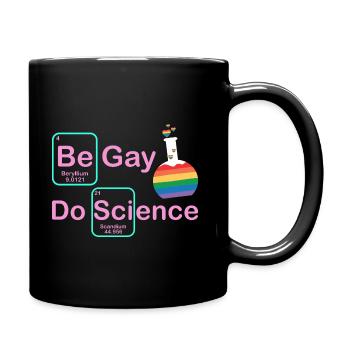 Be Gay Do Science Humour LGBT et Chimie - Mug uni - noir - Droite