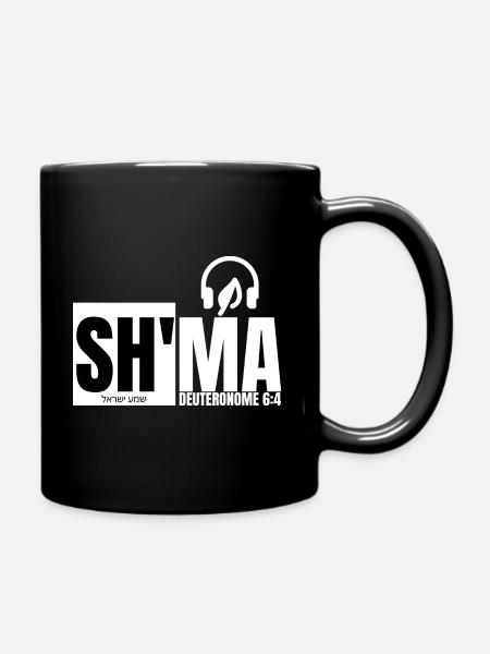 SH'MA -(blanc) - Deut/6:4 - Mug uni - noir
