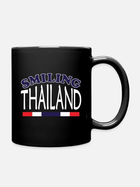 Thailand Smiling - Tasse einfarbig - Schwarz