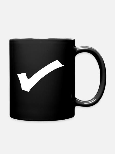 Hook Emoji Sketch Drawing White - Full Colour Mug - black