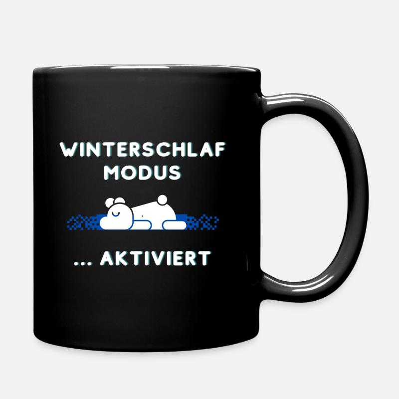 Winterschlafmodus aktiviert - Tasse einfarbig - Schwarz