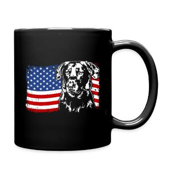 BEAUCERON America Flag Dogs Wilsigns - Full Colour Mug - black - Right