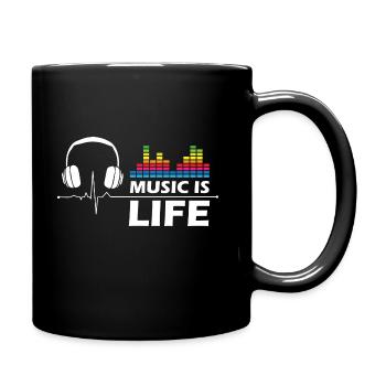 La musique, c’est la vie - Mug uni - noir - Droite