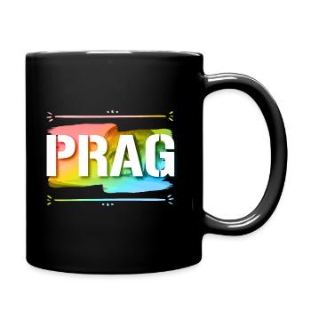 Prag - Tasse einfarbig - Schwarz - Rechts
