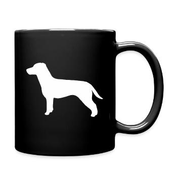 Jack Russell Terrier Silhouette - Tasse einfarbig - Schwarz - Rechts