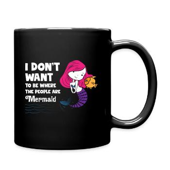 Mermaid - Tasse einfarbig - Schwarz - Rechts