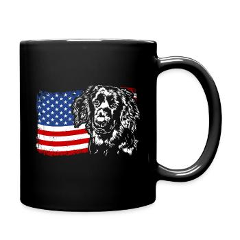 Hovawart America Flag Dog Dogs Wilsigns - Full Colour Mug - black - Right