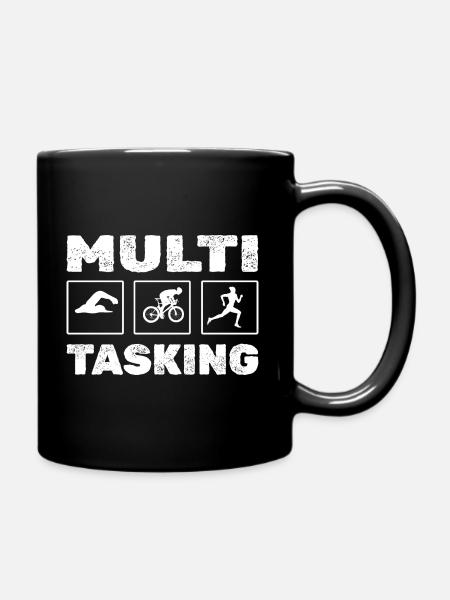 Multitasking Sportler - Tasse einfarbig - Schwarz