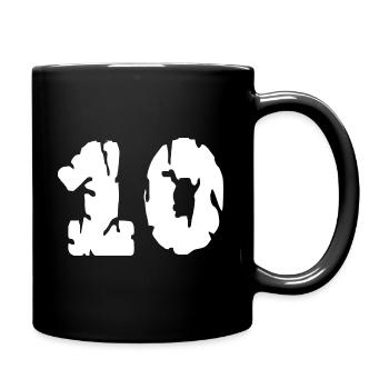 Maillot à 10 numéros - Mug uni - noir - Droite