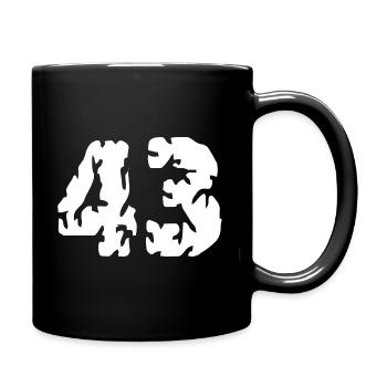 Maillot 43 Numéro - Mug uni - noir - Droite
