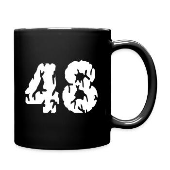 48 Zahl Trikot - Tasse einfarbig - Schwarz - Rechts