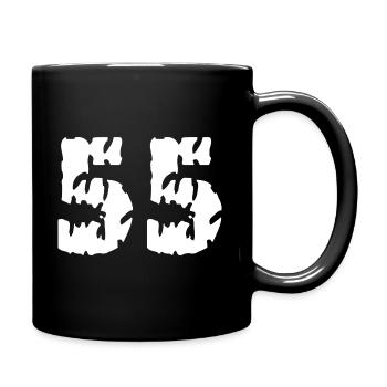 55 Zahl Trikot - Tasse einfarbig - Schwarz - Rechts