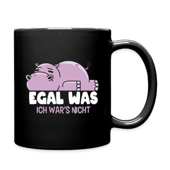 Egal Was Ich Wars Nicht - Tasse einfarbig - Schwarz - Rechts