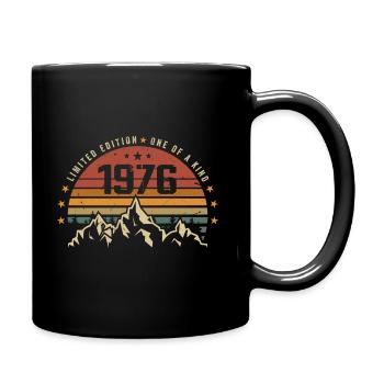 Born in 1976 - Vintage Birthday Gift 1976 - Full Colour Mug - black - Right