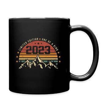 Jahrgang 2023 - Vintage Geburtstagsgeschenk 2023 - Tasse einfarbig - Schwarz - Rechts