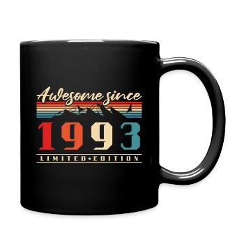 Geboren in 1993 Baujahr Retro Vintage Geburtstag - Tasse einfarbig - Schwarz - Rechts